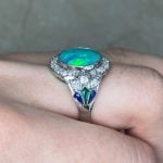 Side Finger View Opal with Gemstone Design on Shoulders f4 LV2420