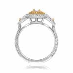 GIA 1.01ct Fancy Light Blue Diamond Halo Trastanello Ring ND101 side view photo