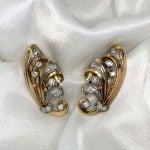 Retro Diamond and Gold Rembert Earrings