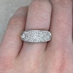 GIA-Certified 1.20ct TDW Five Stone Diamond Ring Front Finger View f2 OCT2411