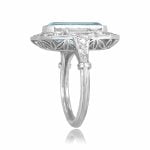 3.51ct Aquamarine and Diamond Halo Ventana Ring OCT2515 top side view photo