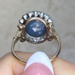 Opal Center Set in 18k Yellow Gold Shank Back View f6 OCT2522