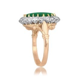 2.73ct Oval Opal and Diamond Morela Ring OCT2522 top side view photo