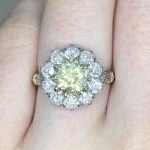 1.42 carat yellow old European cut diamond Front View f2 OCT2528