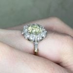 Yellow Diamond Set in Platinum on 18k Yellow Gold Side Finger View f4 OCT2528