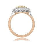 1.42ct Yellow Diamond Cluster Tubac Ring OCT2528 side view photo