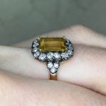 Prong-Set Topaz with Diamond Cluster Side Finger View f4 OCT2533