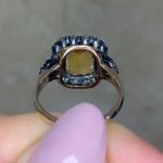 Imperial Topaz Set in Silver on 18k Yellow Gold Back View f6 OCT2533
