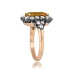 2.95ct Imperial Topaz and Diamond Beloit Ring OCT2533 top side view photo