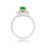 1.20ct Emerald and Diamond Double Halo Edrada Ring RKK3014171 side view photo