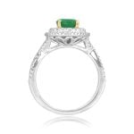 1.00ct Oval Emerald and Diamond Terrati Ring RKK3510431 side veiw photo