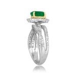 1.00ct Emerald and Diamond Falerna Ring RKK3510638 top side view photo