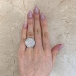 Vintage Diamond Cluster Engagement Vallecito Ring Hand Picture f1 SEV201