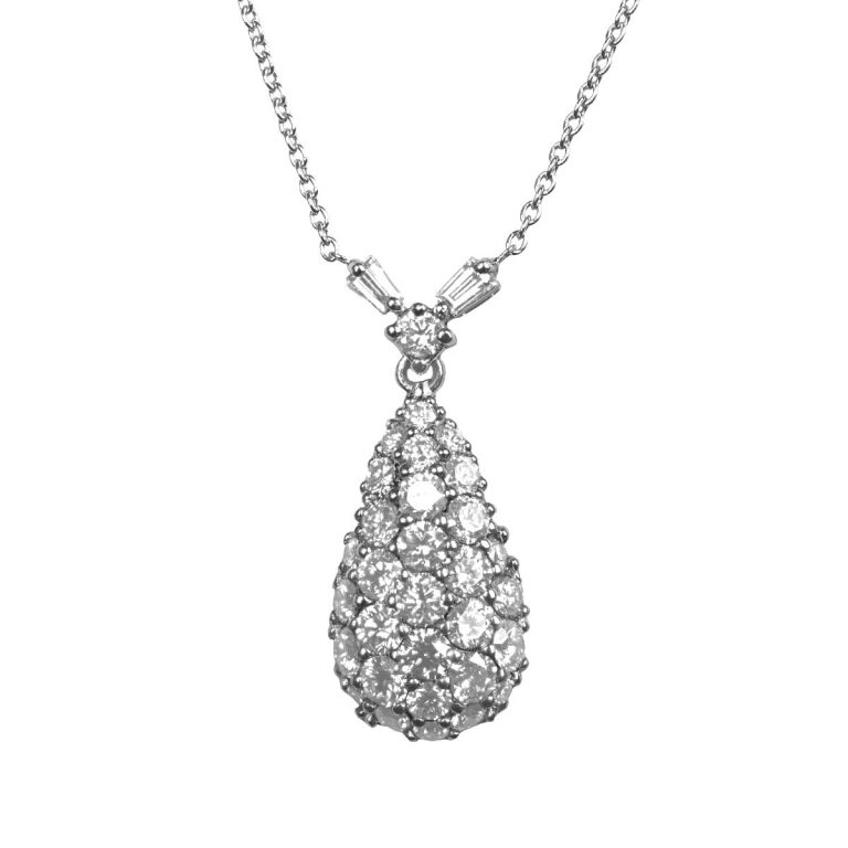 Diamond Drop Piedra Necklace
