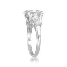 4.05 GIA certified round brilliant center diamond with diamond accenting stones Carmen Ring SH4ct1