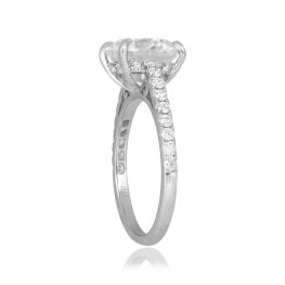 4 carat center diamond GIA certified with diamonds along shank Dimmitt Ring SH4ct2