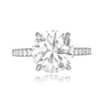 4.01 carat GIA certified center diamond with diamonds on under-gallery SH4ct2