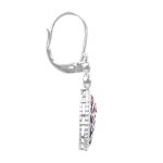 mixed stone Floral Drop Langley Earrings SH529 Top Side View