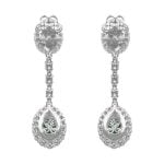 Emerald and Diamond Seminole Earrings SH530 back view photo