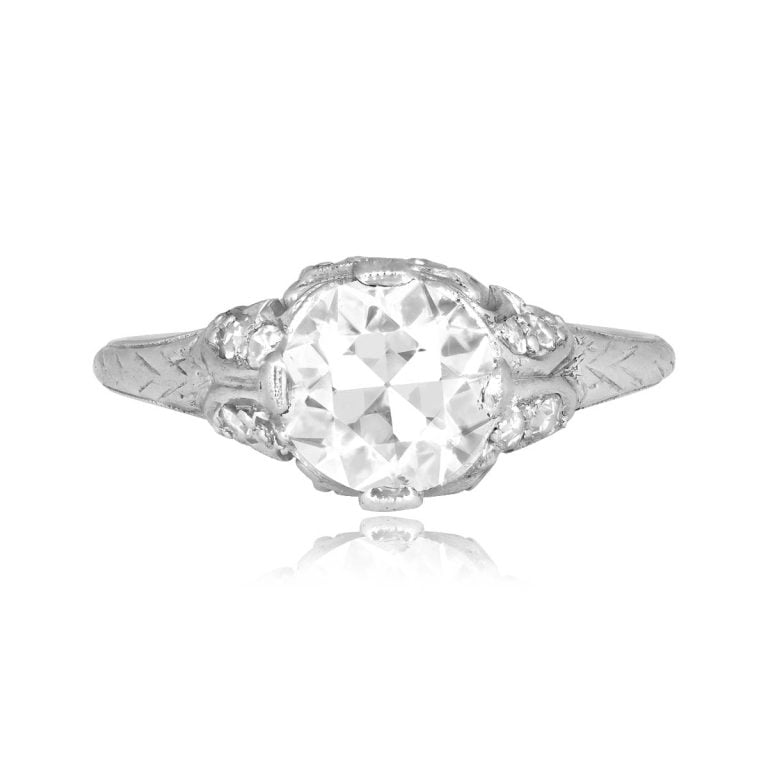 Art Deco 1.43ct GIA Diamond Cellere Ring, Circa 1920
