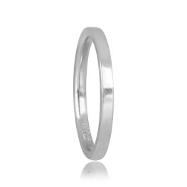 Platinum wedding band Brieva Band 2mm 16055 top side view photo