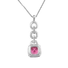 natural pink sapphire and diamond legacy necklace signed tiffany & co. Tiffany Necklace