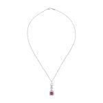 Tiffany Pink Sapphire and Diamond Legacy Necklace 16074 top view full necklace