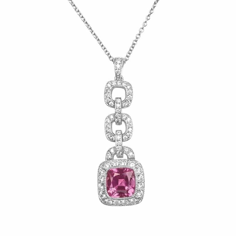 Tiffany Pink Sapphire and Diamond Legacy Necklace