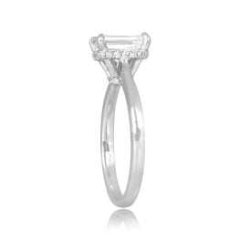 GIA 1.51ct Emerald Cut Diamond Manciano Ring 16089 top side view photo