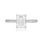 center 1.51 carat GIA certified emrald cut diamond Manciano Ring 16089