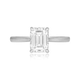 center 1.51 carat GIA certified emrald cut diamond Manciano Ring 16089