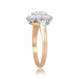 GIA 0.74ct Diamond Cluster Engagement Cartagena Ring 16104 top side view photo