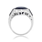 Art Deco 4.75ct Sapphire and Diamond Noale Ring, Circa 1920 16112 SV