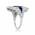 Art Deco 4.75ct Sapphire and Diamond Noale Ring, Circa 1920 16112 TSV
