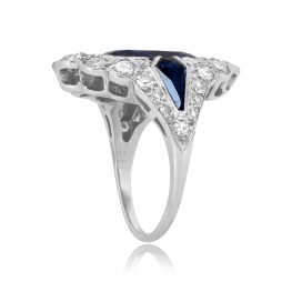 Art Deco 4.75ct Sapphire and Diamond Noale Ring, Circa 1920 16112 TSV