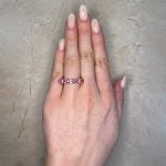 Pink Sapphire and Diamond Calles Ring