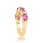 Pink Sapphire and Diamond Calles Ring RKK3070459 top side view photo