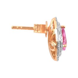 Pink Sapphire and Diamond Caselle Earrings RKK3071586 top side view photo