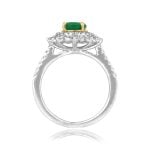 1.00ct Emerald and Diamond Floral Prisa Ring RKK3511045 side view photo