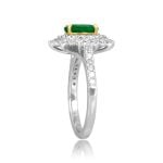 1.00ct Emerald and Diamond Floral Prisa Ring RKK3511045 top side view