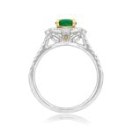 1.00ct Emerald and Diamond Verzino Ring RKK3511721 side view photo