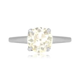 1.33 carat old European cut diamond white gold solitaire Marsia Ring 14633 TV
