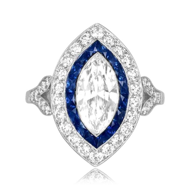 GIA 1.15ct Double Halo Marzano Ring & Pendant