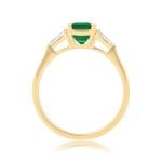 1.40ct Emerald Cut Emerald and Diamond Fellari Ring 16052 SV