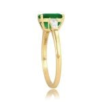 1.40ct Emerald Cut Emerald and Diamond Fellari Ring 16052 TSV