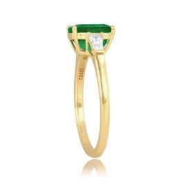 1.40ct Emerald Cut Emerald and Diamond Fellari Ring 16052 TSV