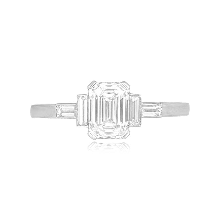 GIA 1.00ct Emerald Cut Diamond Calimera Ring