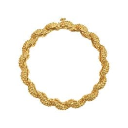 Tiffany & Co. Italian Textured Yellow Gold Bracelet 16117 SV