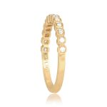 Diamond Half Eternity Yellow Gold Ortillo Band 16119 TSV