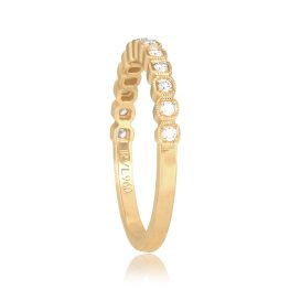 Diamond Half Eternity Yellow Gold Ortillo Band 16119 TSV